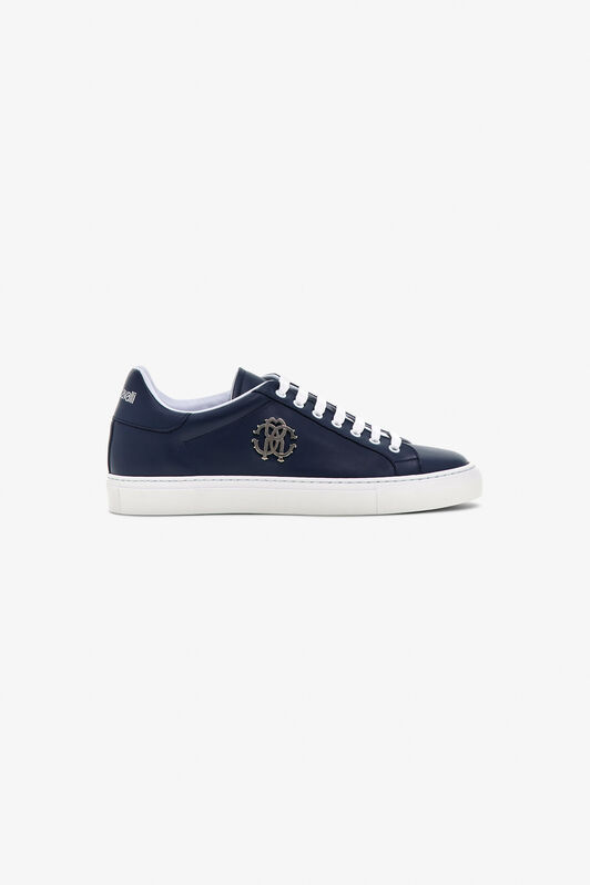 RC Leather Sneakers with Logo Dark blue OOS00D-PZ085