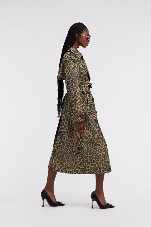 RC Jaguar Skin double-breasted Trench Brown SKT500-TA005