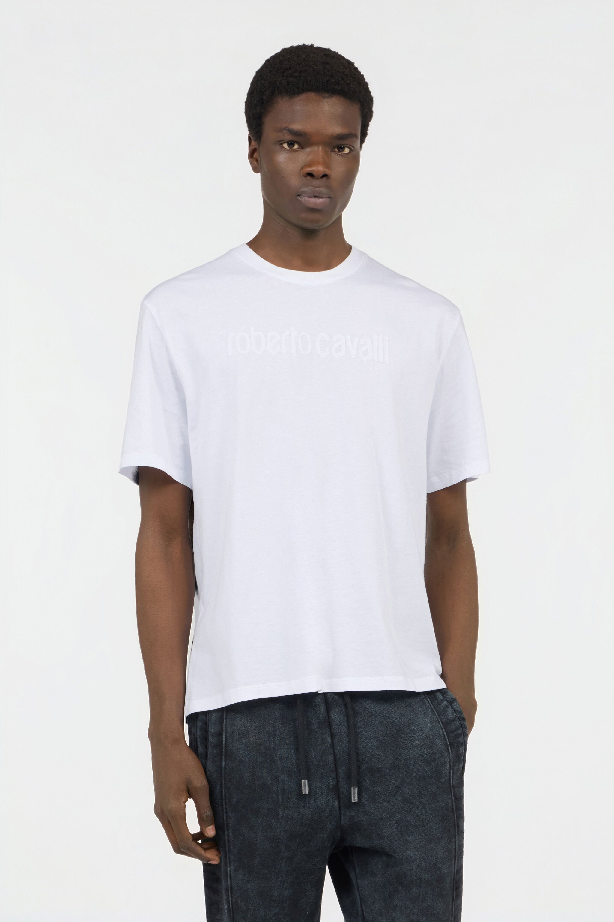 RC White T-shirt With Embroidered Logo WHITE SOT60C-JD001