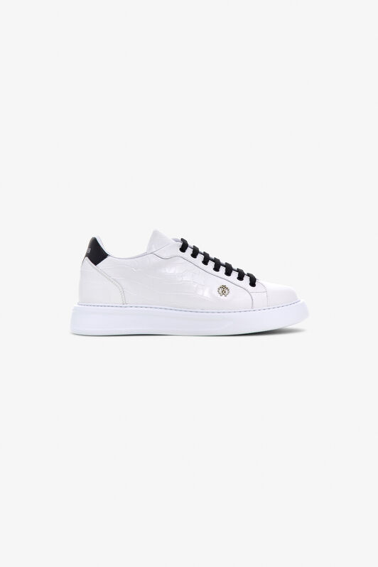 RC Sneakers en cuir avec logo WHITE/BLACK OOS00A-PZ966