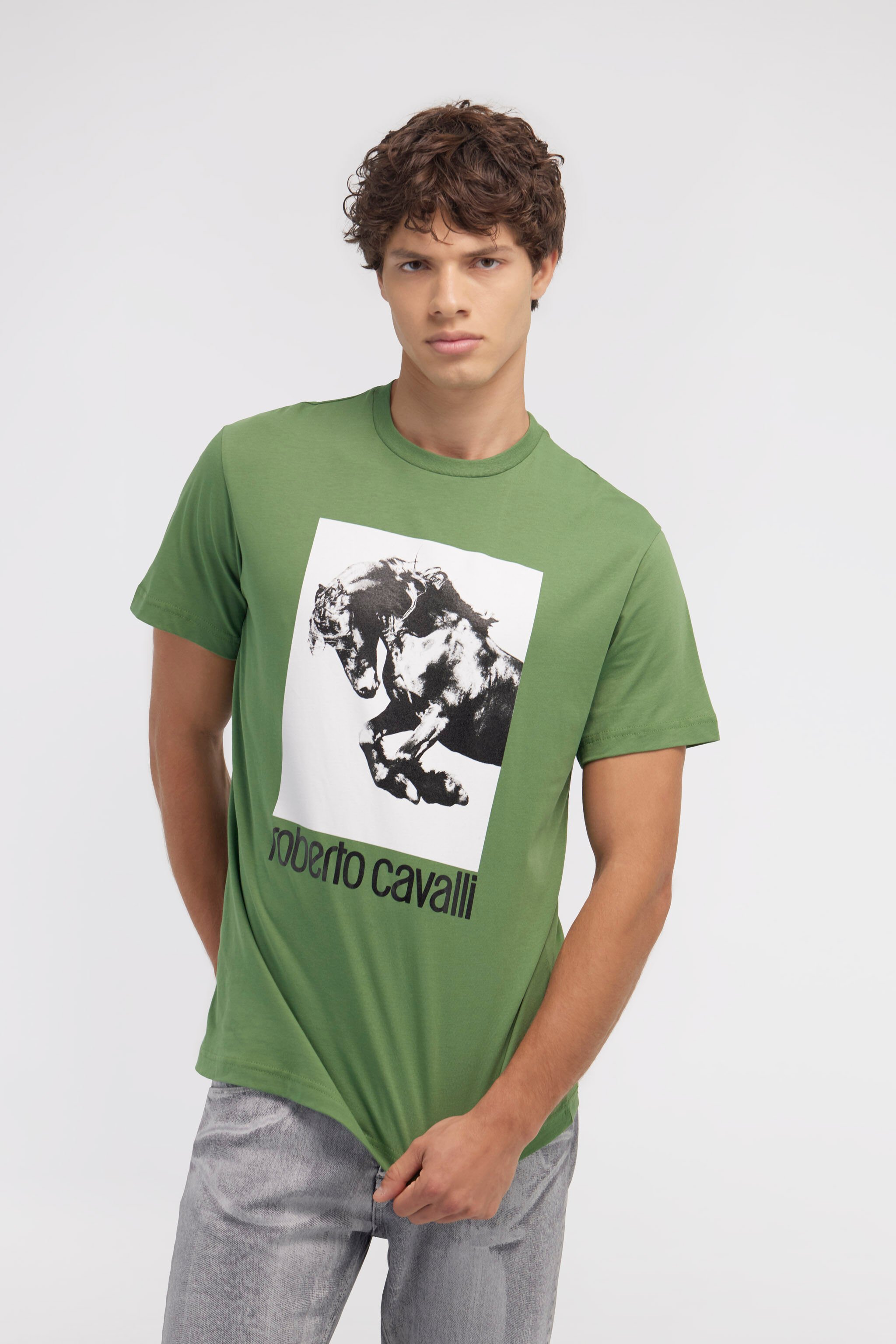 RC T-shirt with Horse logo and print Green NOT60D-JD060