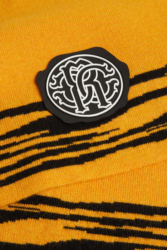 JU Monogram logo cashmere blend scarf JU Monogram logo cashmere blend scarf YELLOW/BLACK JJI057-MQ033