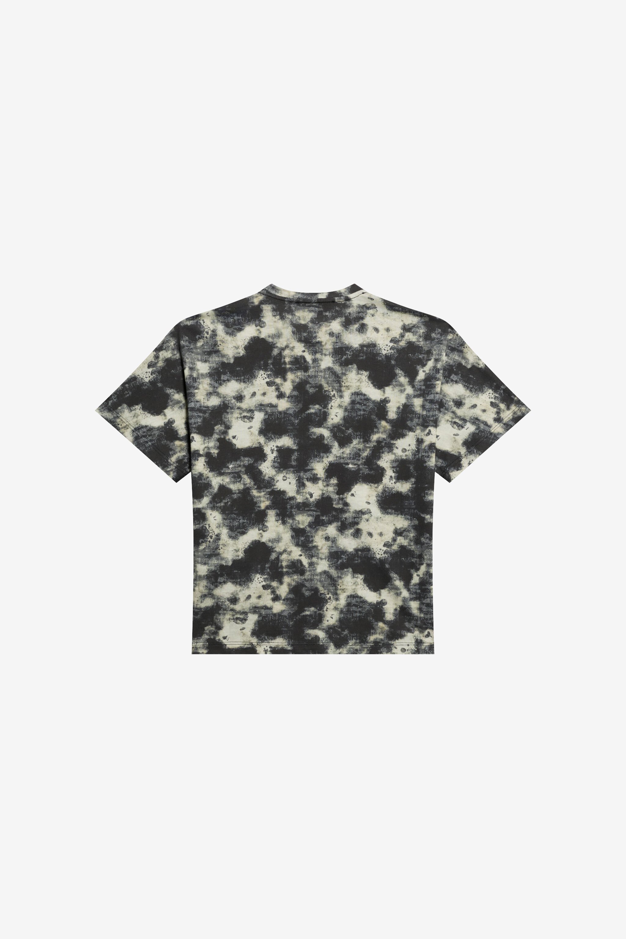 JU Cotton T-shirt With Camouflage Print CAMOU BLACK WJT60O-JFR15