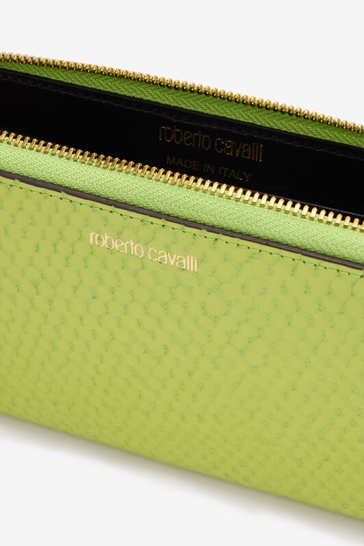RC Cartera efecto serpiente con logotipo Verde claro TKA006-PZV98
