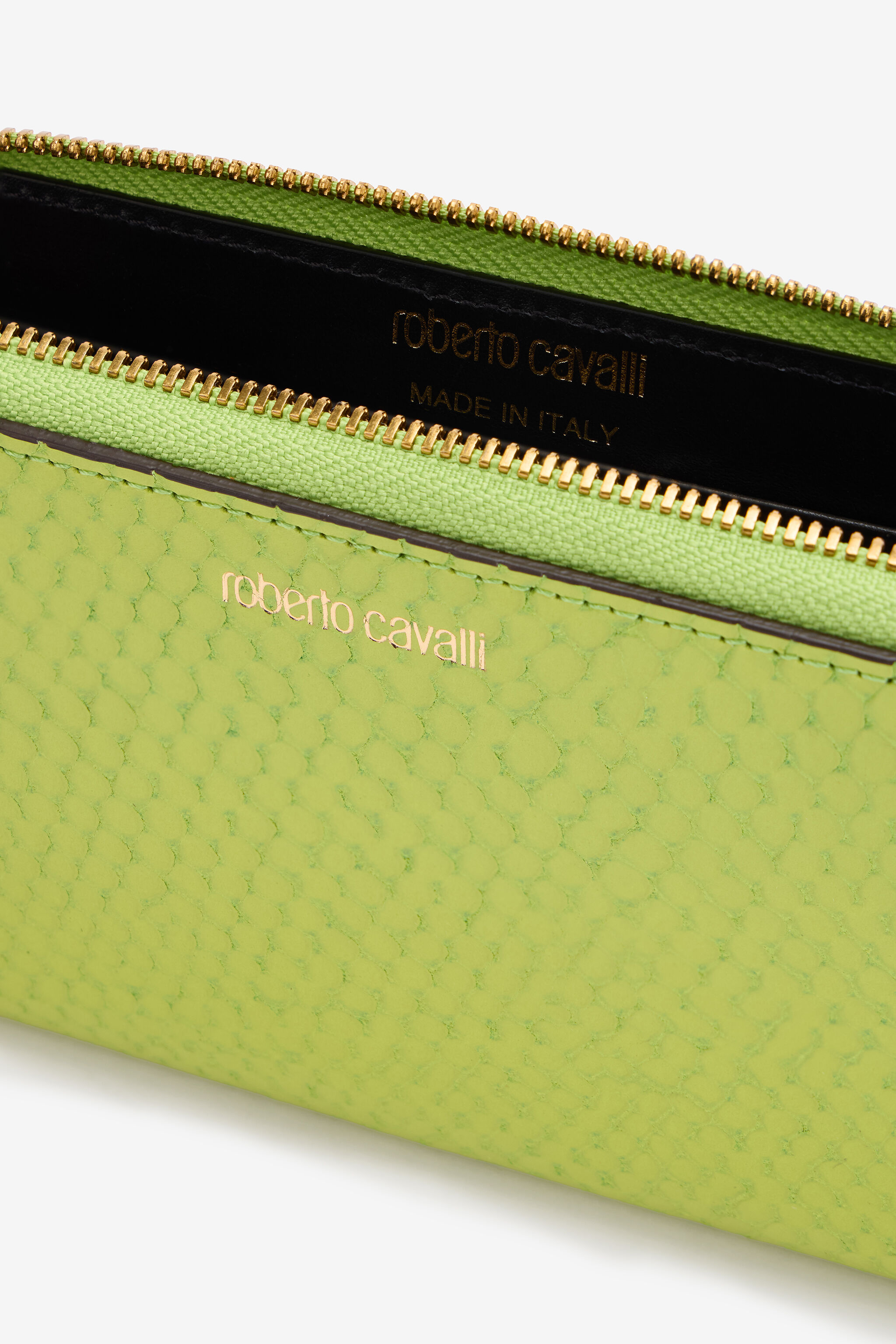 RC Cartera efecto serpiente con logotipo Verde claro TKA006-PZV98