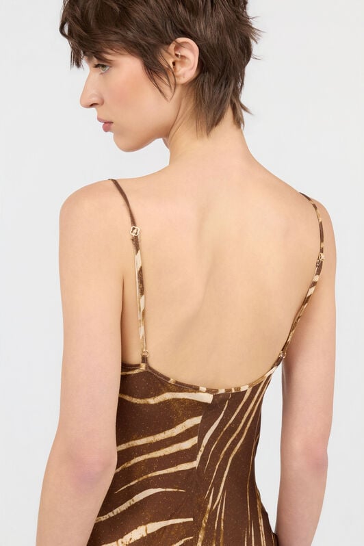 JC Natural Barb Print Dress SABBIA WFT311-WF709