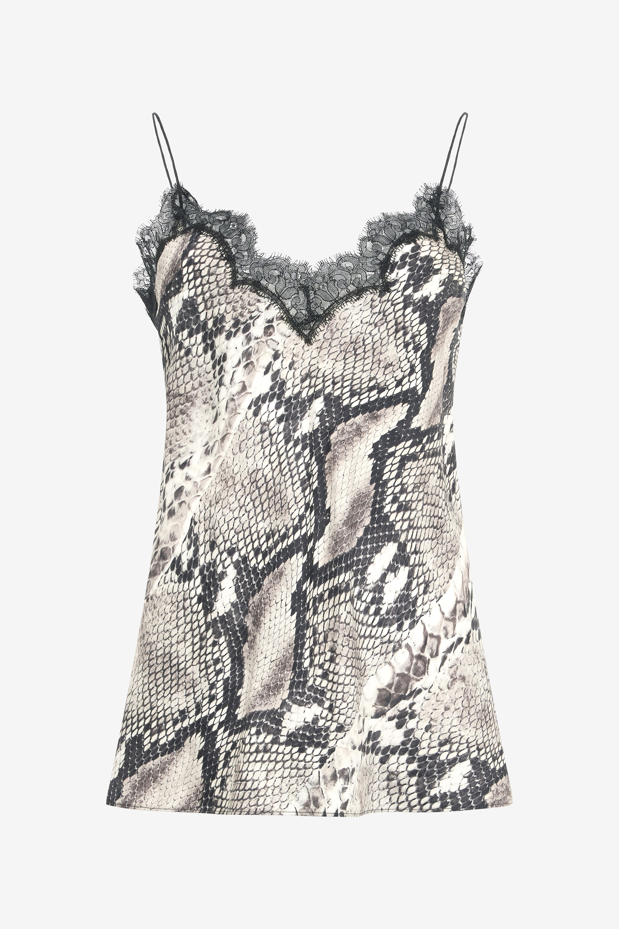 RC Silk Top with Python Print Light Brown VWT604-TYQ75