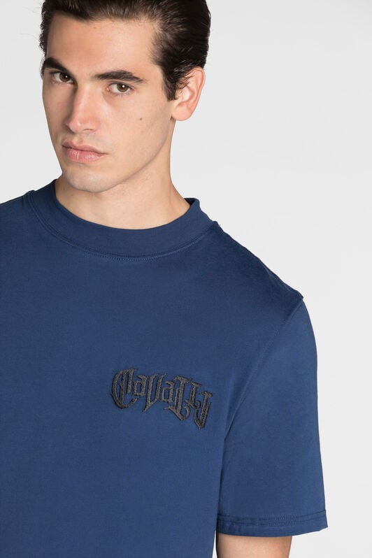 RC Crystal-Embellished Logo-Print T-Shirt RC Crystal-Embellished Logo-Print T-Shirt Dark blue QRT61A-JD060