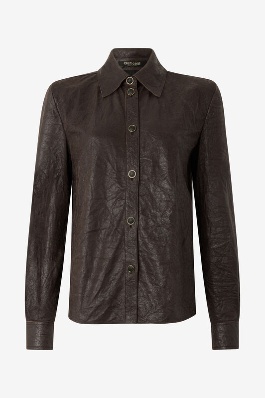 RC Chemise En Cuir Brun Foncé RC Chemise En Cuir Brun Foncé Marron VWP700-PN002