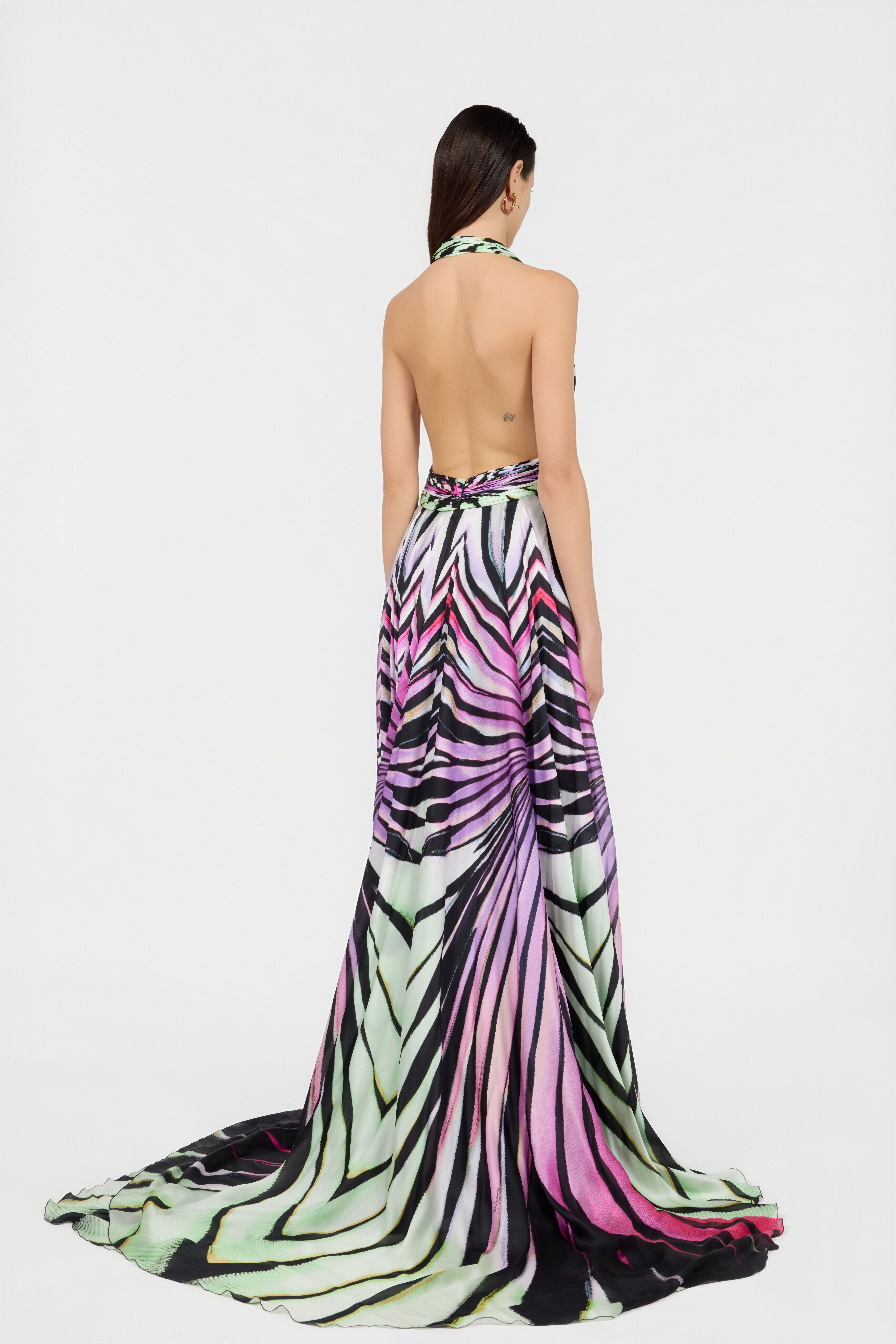 RC Ray of Paradise Print Silk Maxi Dress RC Ray of Paradise Print Silk Maxi Dress MULTICOLOR XKT158-CTM33