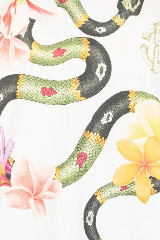 RC Snake and flower print T-shirt White OOT62A-JD060