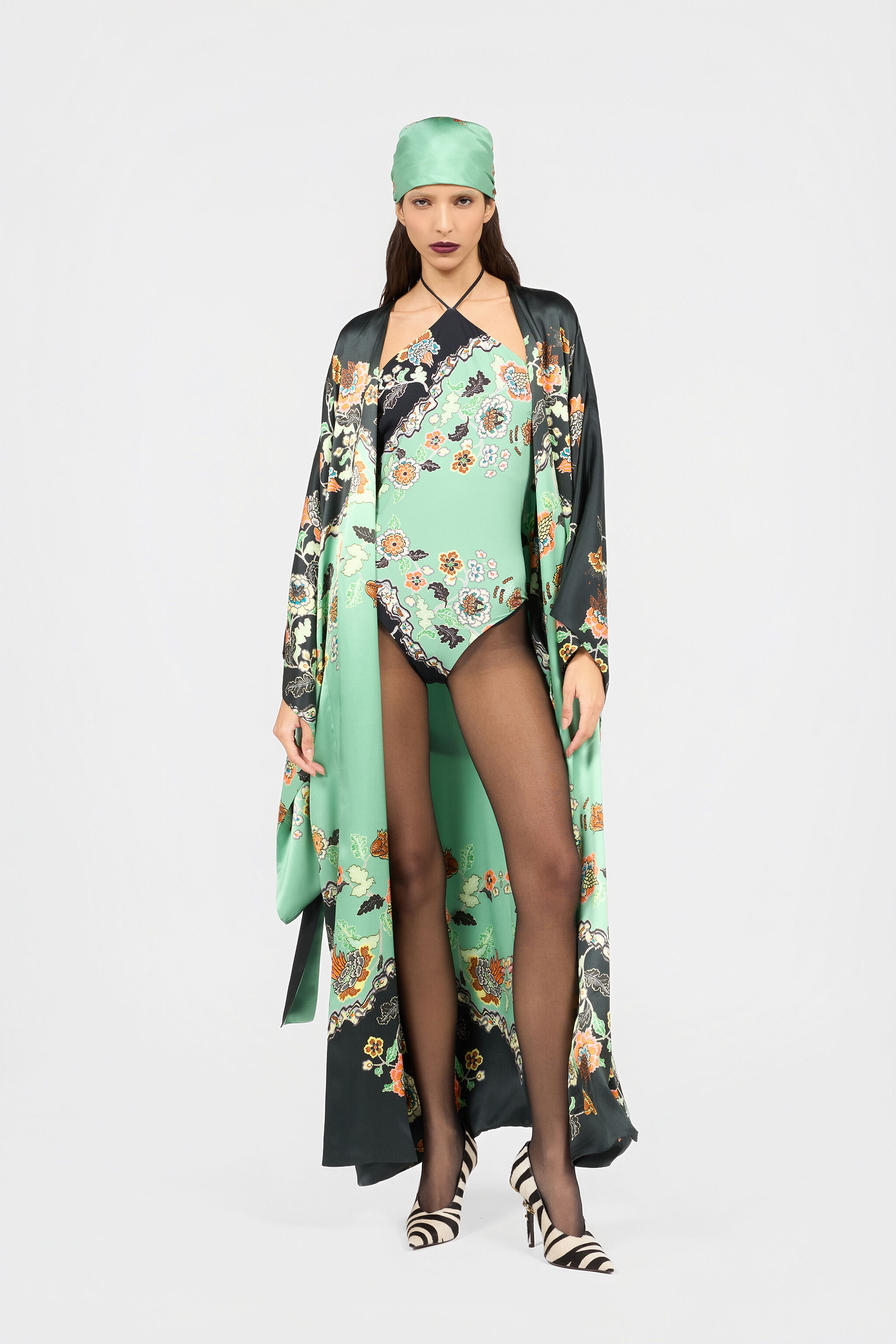 RC Top mit Kimono-Print GREEN/BLACK XQT620-LNT25