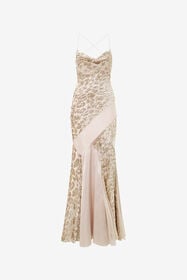 ${brand} Long Slip Dress With Leopard Print Pattern ${colorDescription} ${masterID}