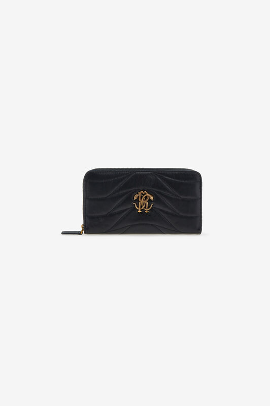 RC Wallet with Monogram RC and zip Black SKA001-PN462
