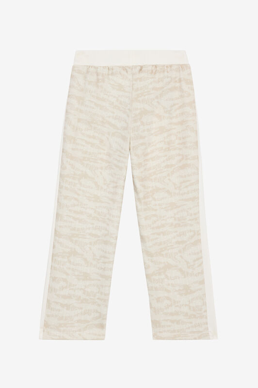JU Sport Pants With Tiger Skin Print Ivory UJT20F-5OO44