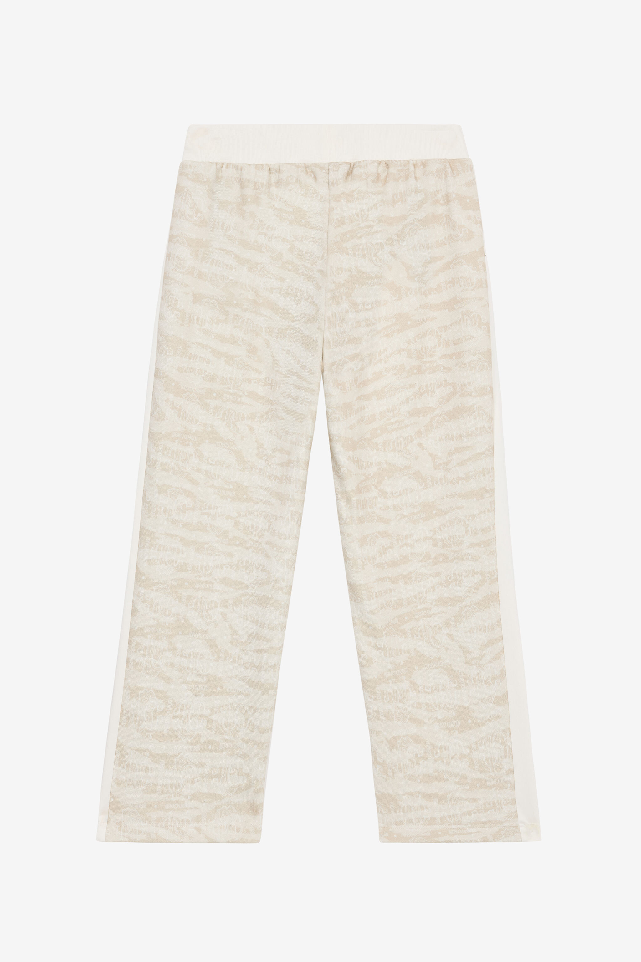 JU Sport Pants With Tiger Skin Print Ivory UJT20F-5OO44