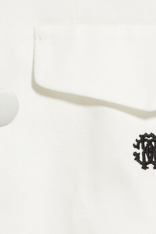 JU Double-Breasted Jacket With RC Monogram White UJT400-RN012