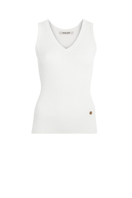 RC Knitted tank top NATURAL WHITE IQM654-MI001