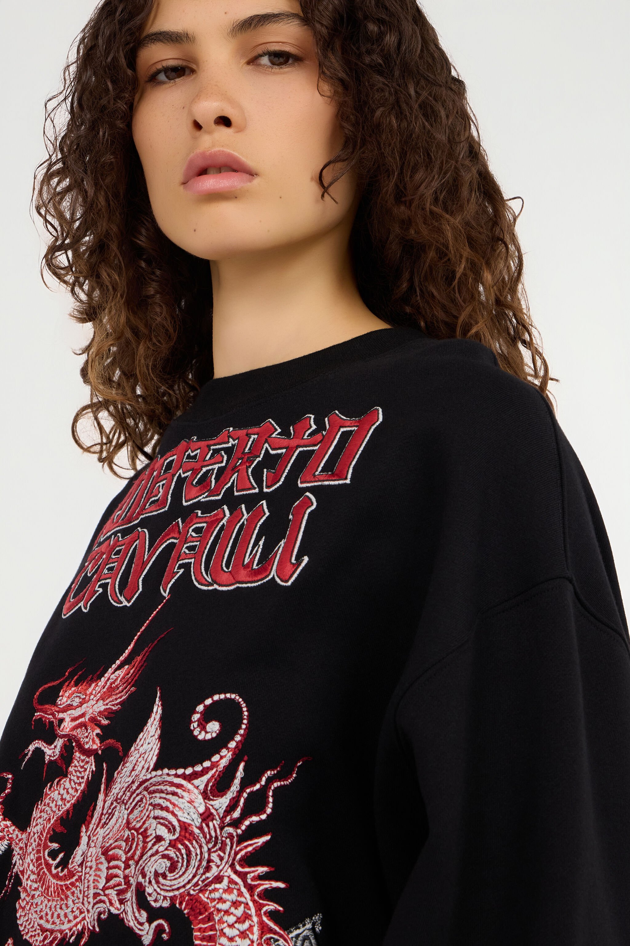 RC Black Sweatshirt with Lettering and Dragon RC Black Sweatshirt with Lettering and Dragon NERO 191101 VQT69B-CF057