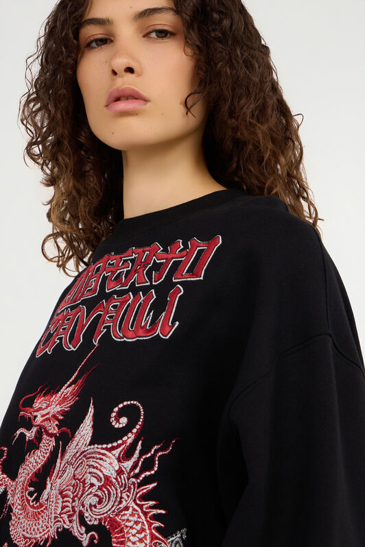 RC Black Sweatshirt with Lettering and Dragon RC Black Sweatshirt with Lettering and Dragon NERO 191101 VQT69B-CF057