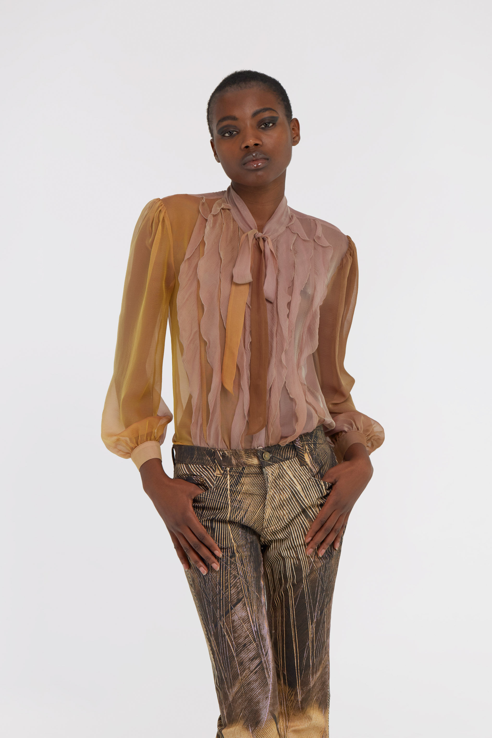 RC Ombre print shirt Bronze/Orange SWT706-CC009