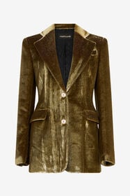 ${brand} Gold Velvet Blazer ${colorDescription} ${masterID}
