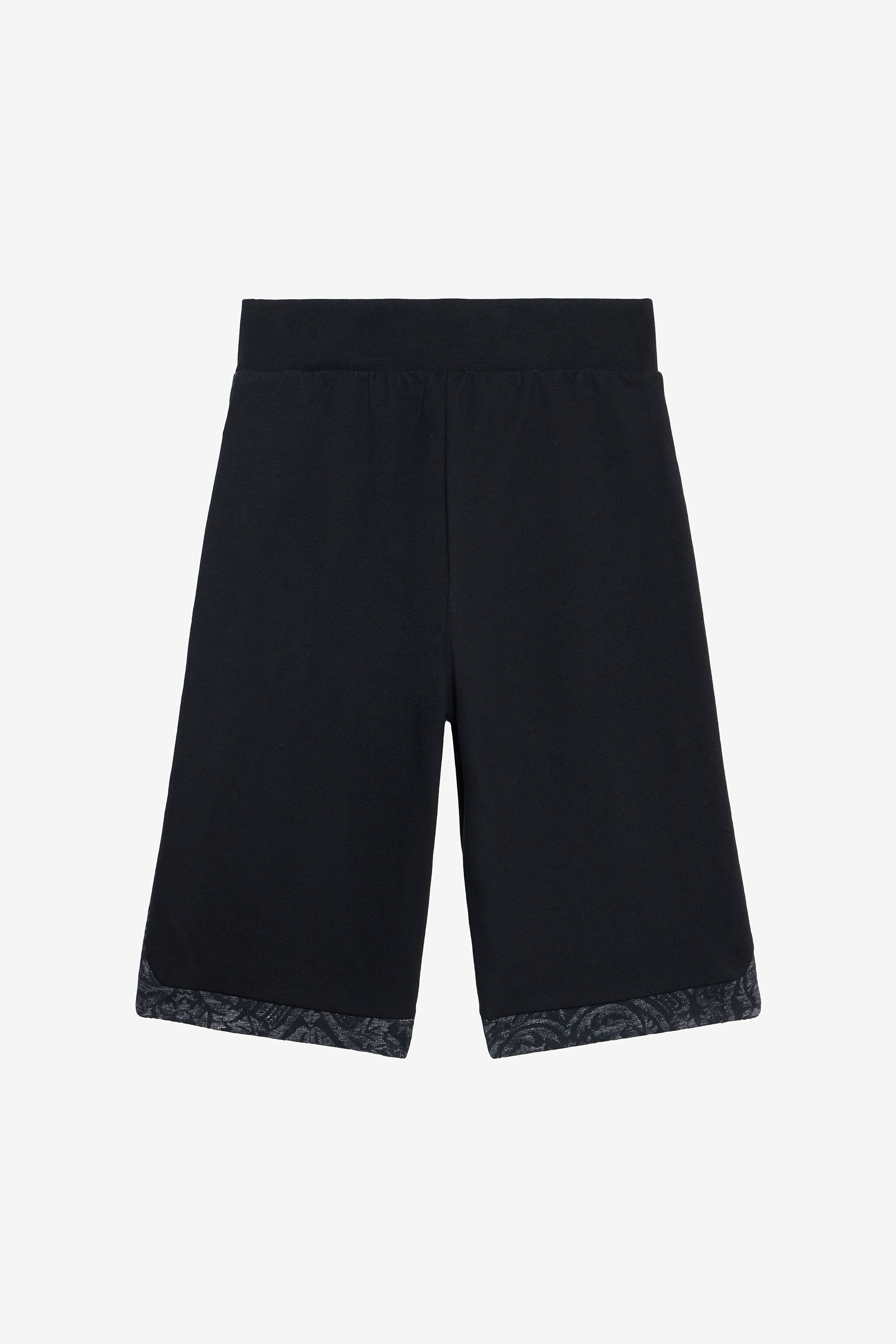 JU Black Bermuda Shorts with Jacquard Inserts BLACK VJT25A-CF050