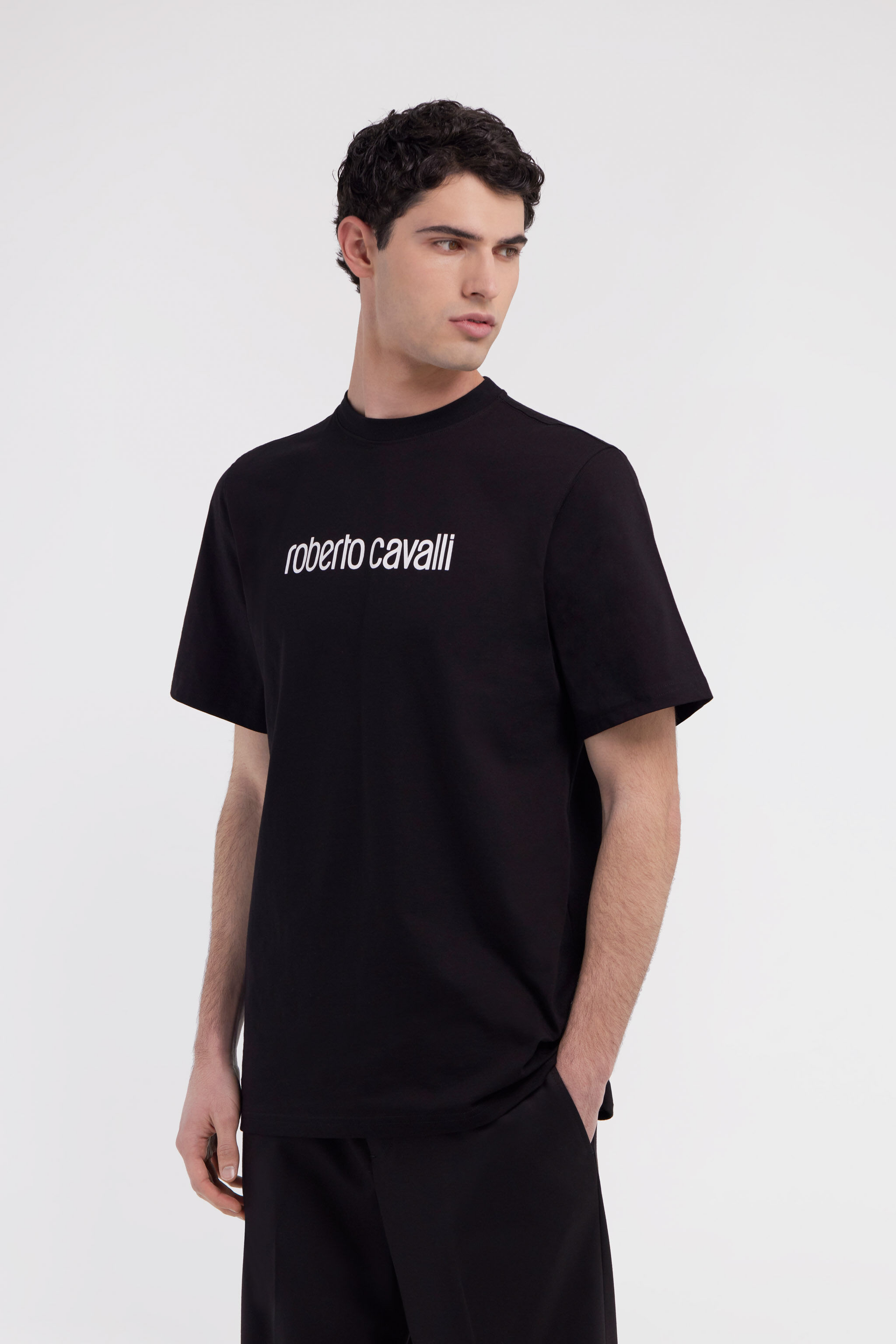 RC T-shirt with Logo Schwarz SRT61B-JD060