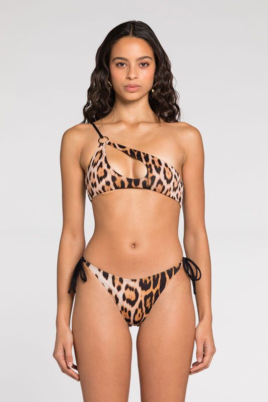 RC Leopard-print bikini top Light Brown QKW00C-LNF53