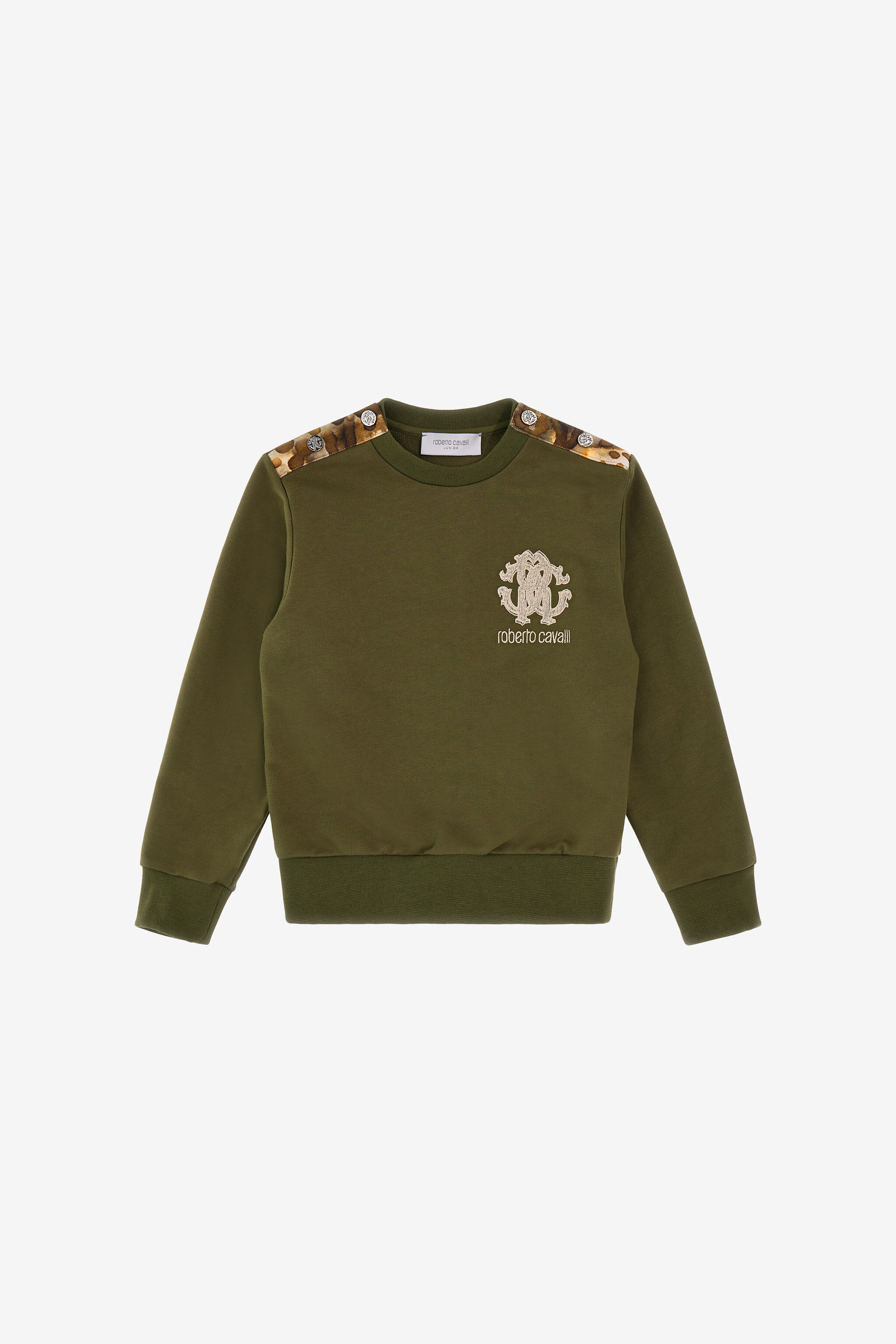 JU Felpa con logo Verde SJT922-CF050