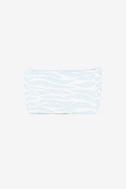JU Borsa fasciatoio con stampa logo Azzurro PJB031-JFF13
