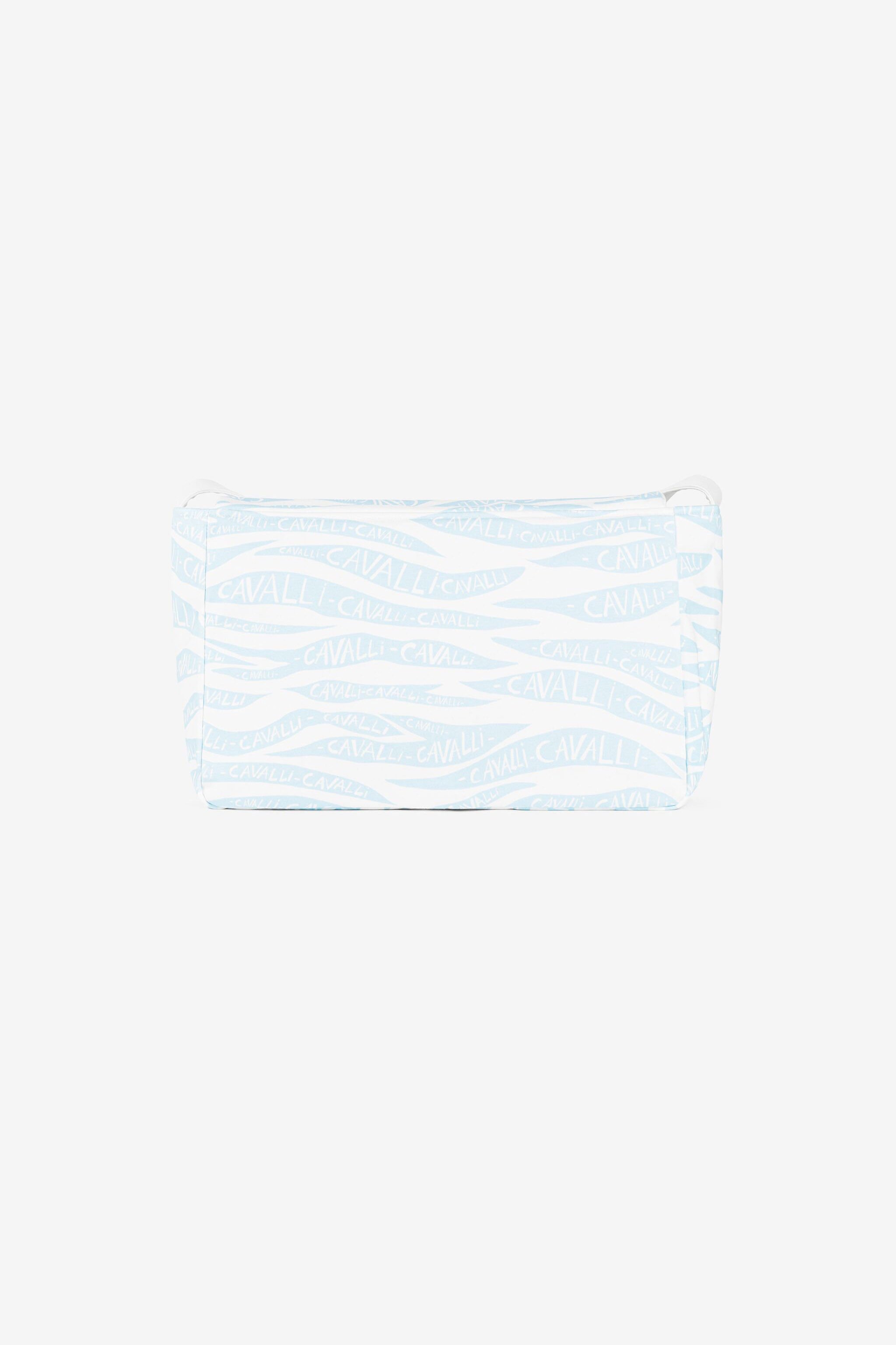 JU Borsa fasciatoio con stampa logo Azzurro PJB031-JFF13