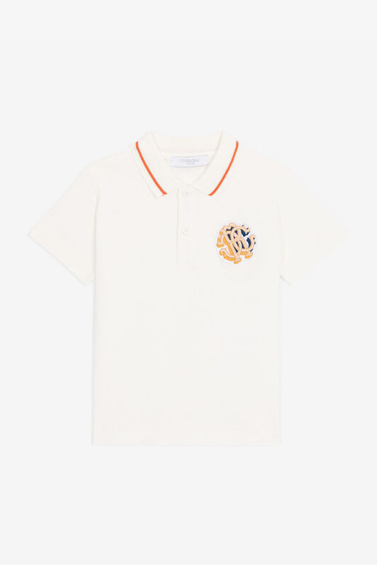 JU RC Monogram Cotton Polo Shirt White RJT60F-JD001