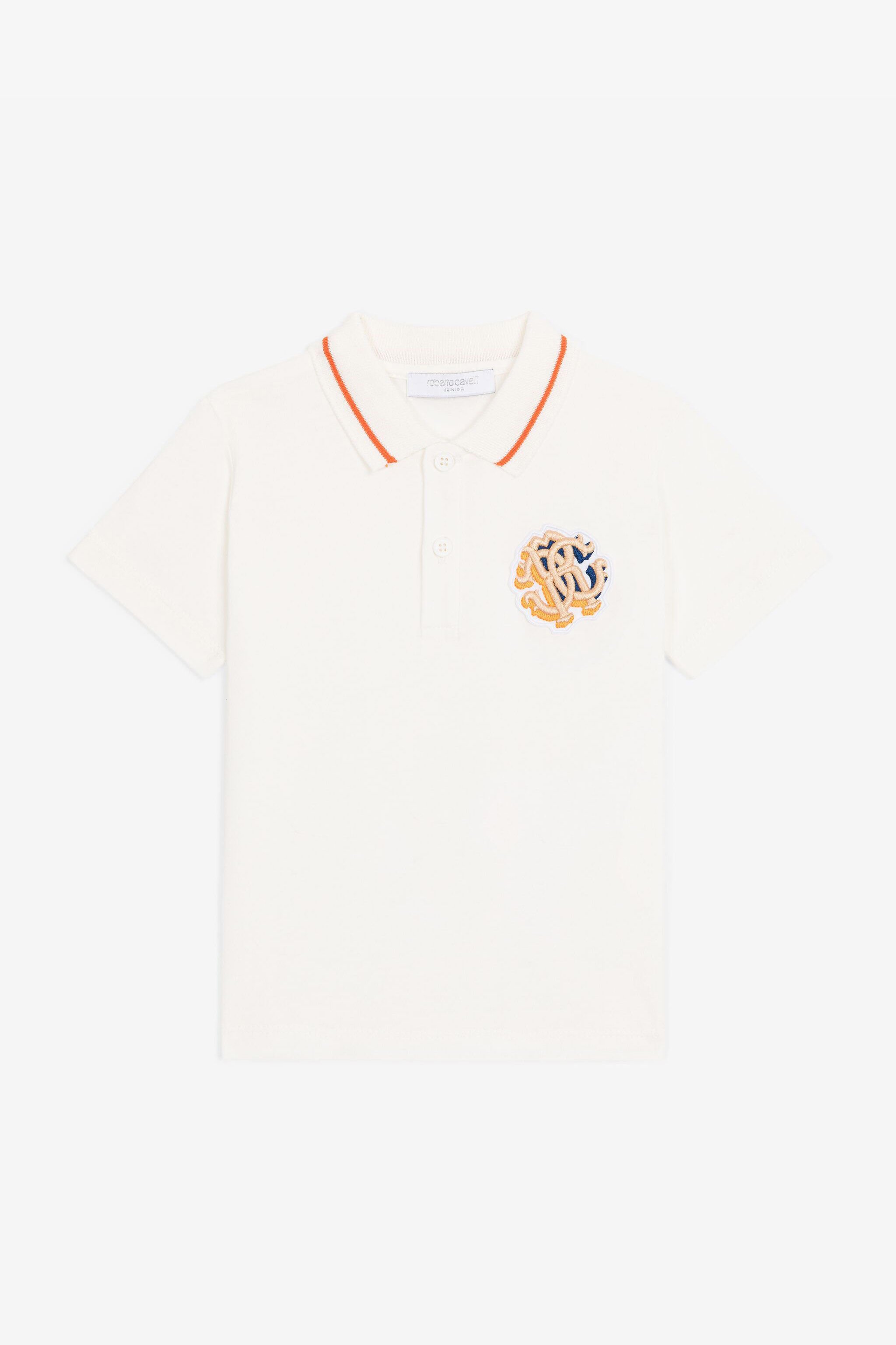 JU RC Monogram Cotton Polo Shirt White RJT60F-JD001