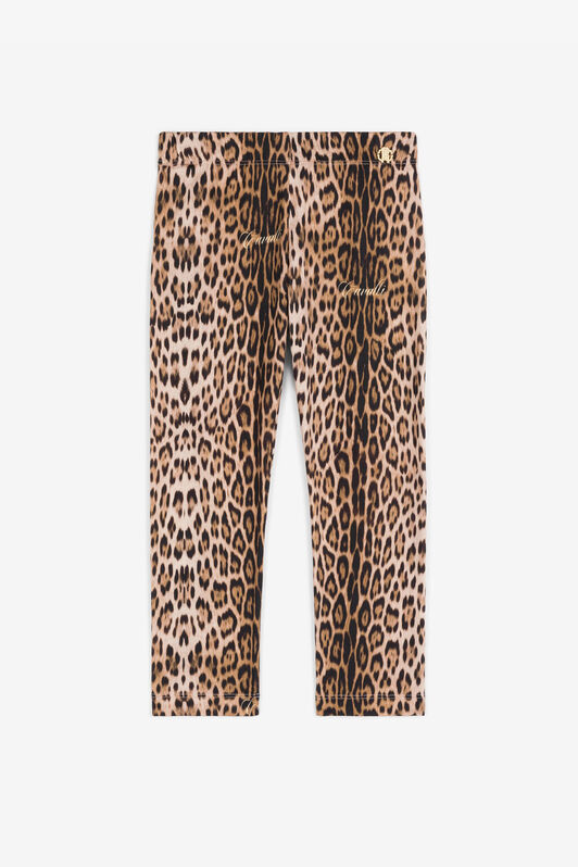 JU Jaguar-Print Cotton Leggings JU Jaguar-Print Cotton Leggings Light brown RJT20V-JFF65