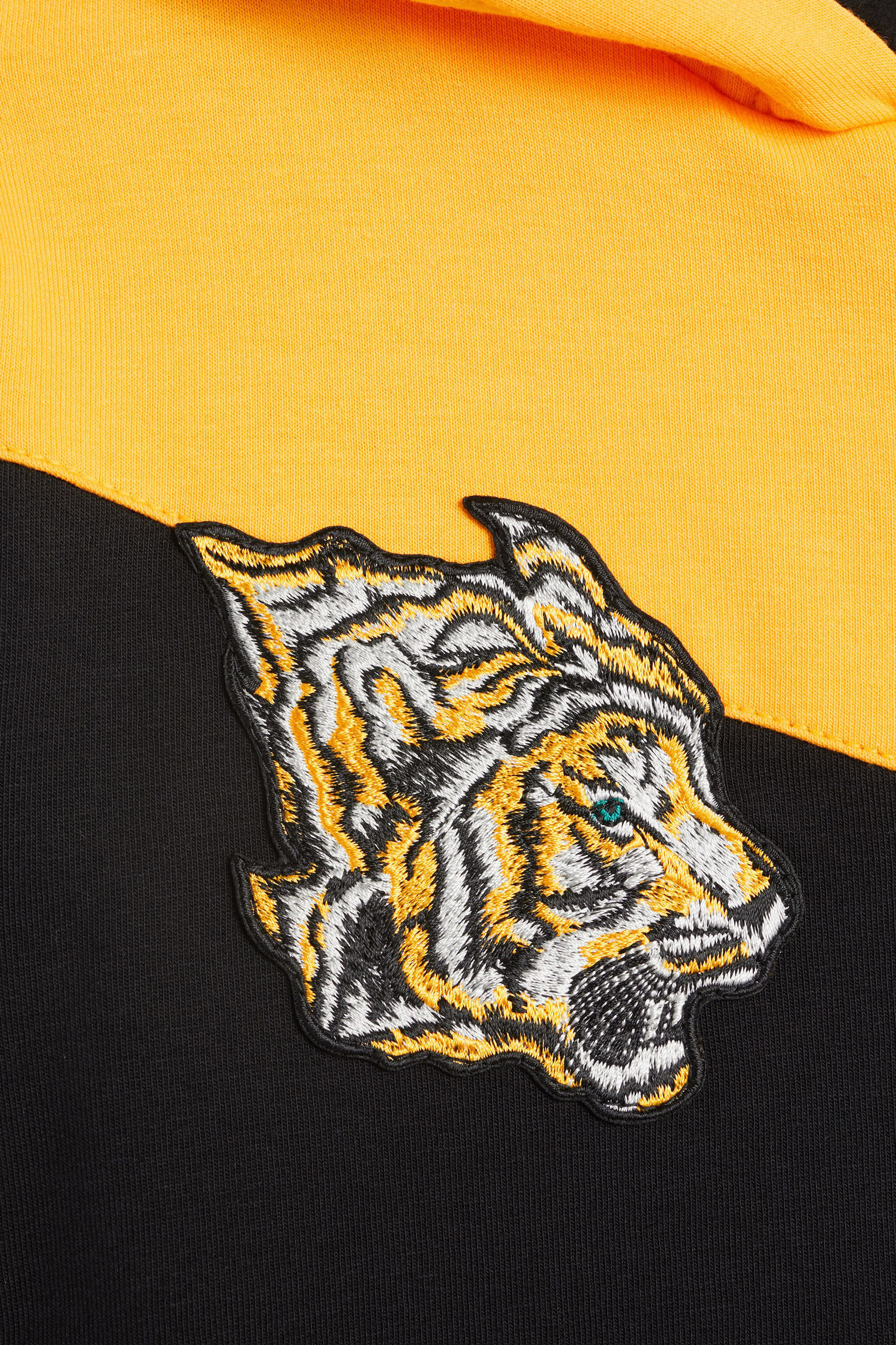JU Embroidered tiger zipped hoodie BLACK JJT955-CF027