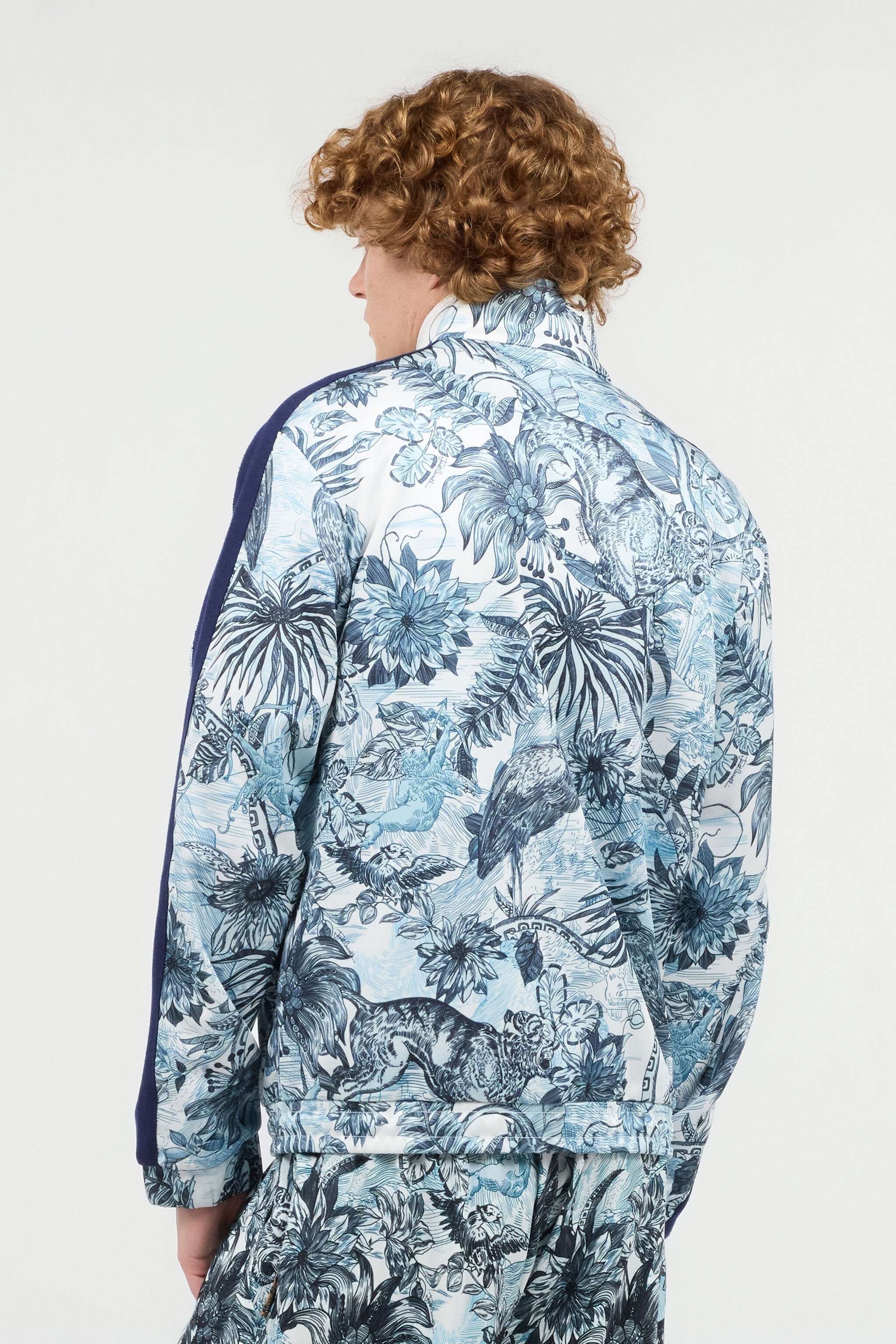 JC Sweatshirt With Jungle Print Light blue UFT071-UF091