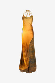 ${brand} Langes Kleid mit Sunset-Print ${colorDescription} ${masterID}