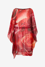 ${brand} Garden Rose Print Silk Caftan ${colorDescription} ${masterID}