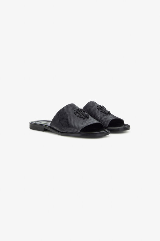 RC Sandals with Monogram RC Black SRS053-PZ181