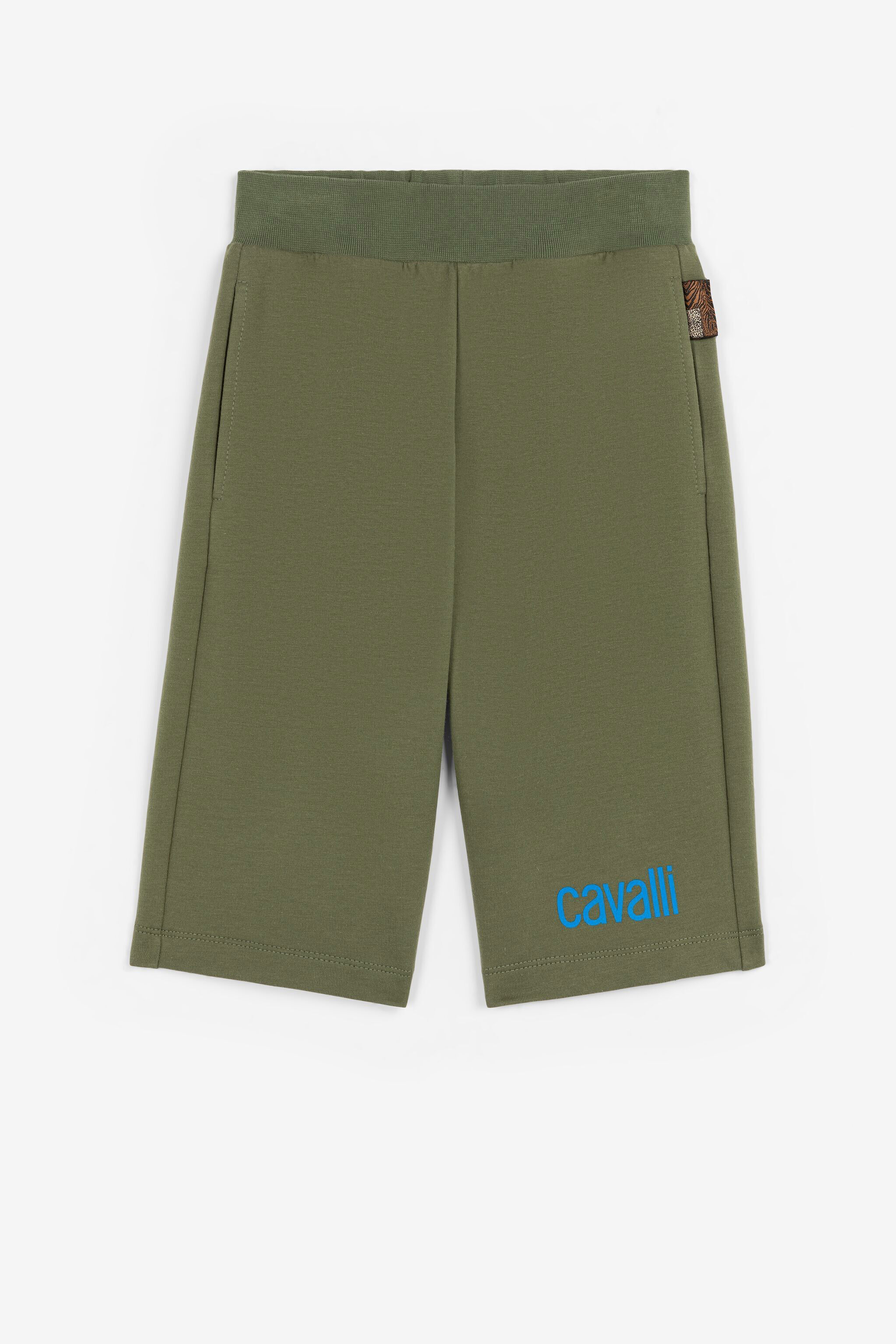 JU Shorts mit Logoprint Dunkelgrün QJT231-CF050