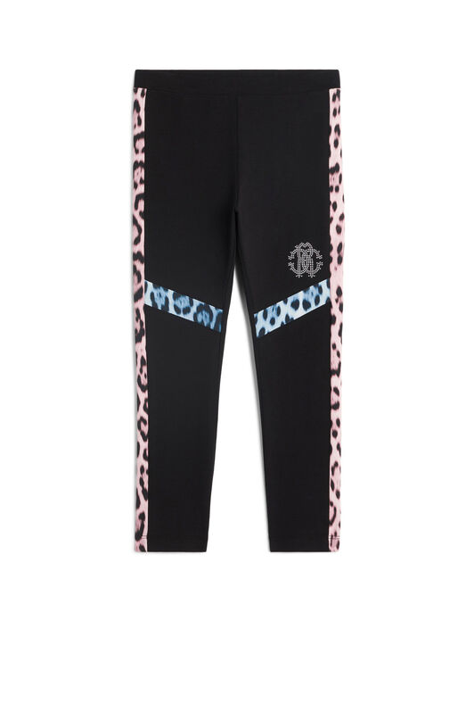 JU Animalier print panel leggings BLACK JJT218-JV025