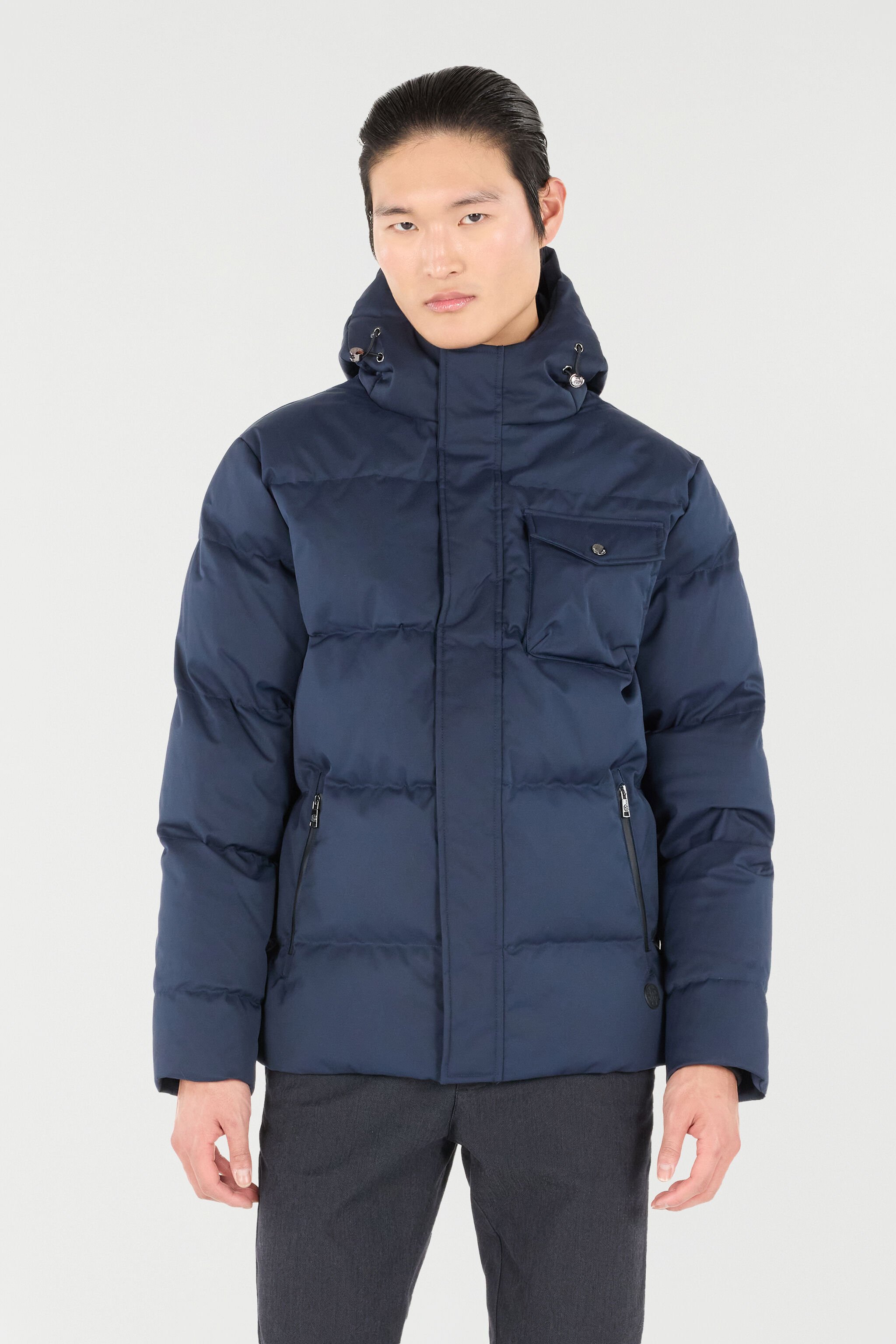 RC Chaqueta Acolchada Azul con Capucha Azul oscuro OOT40F-DJ001
