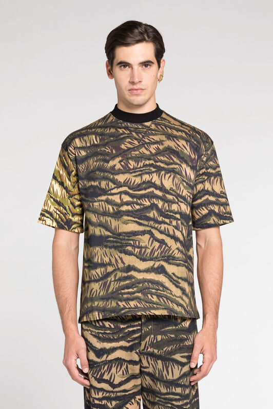 RC Animal-Print Cotton T-Shirt RC Animal-Print Cotton T-Shirt GREEN/BLACK RRT62F-3PH79