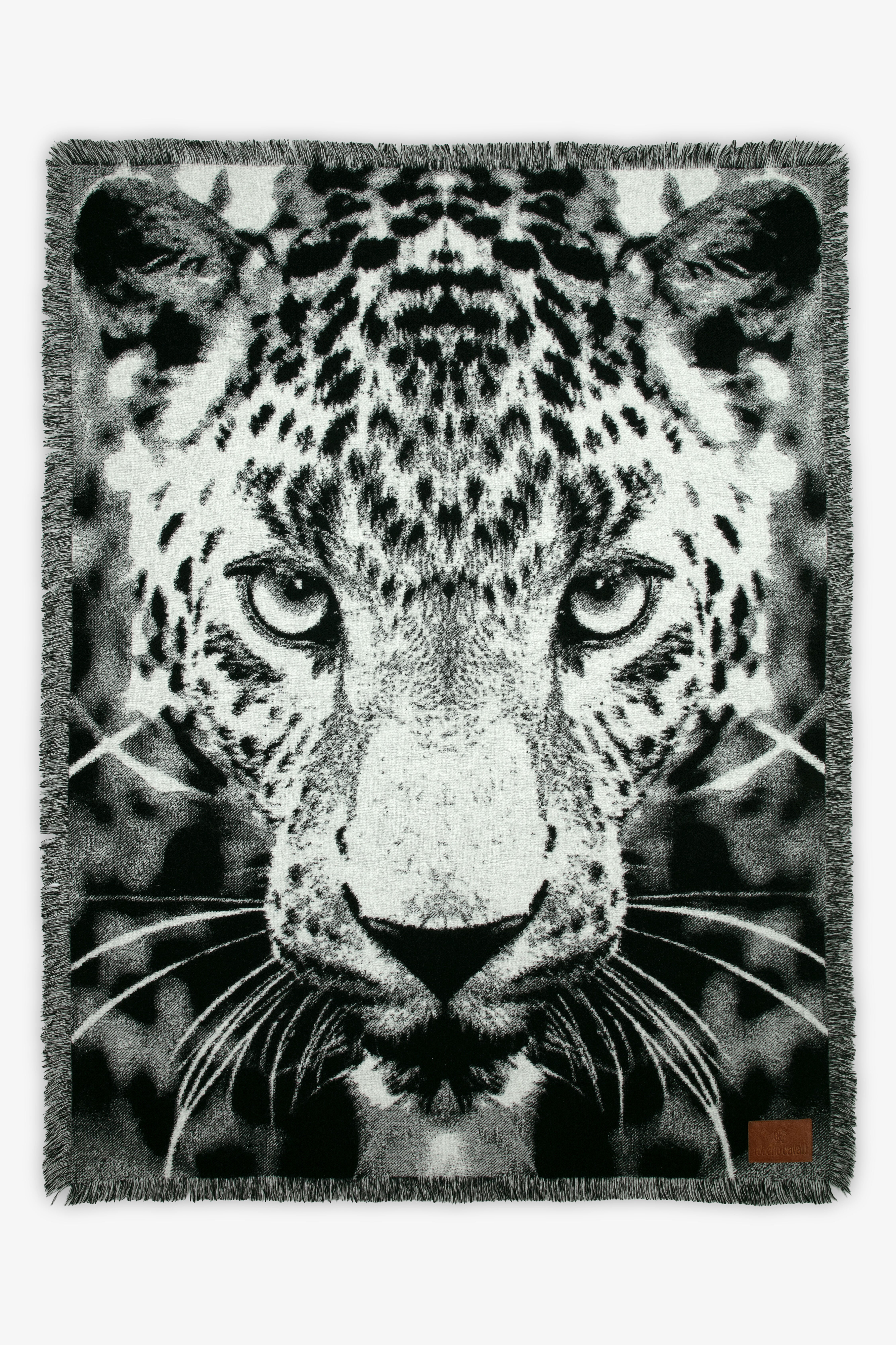 HO Jacquard-Karo mit Leopard BLACK & WHITE VALH05-IH014