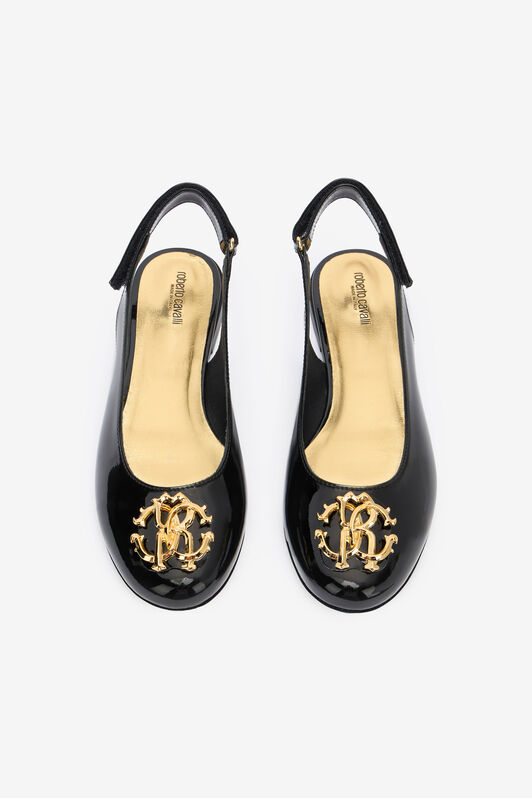 RC Slingbacks Noires avec Monogramme RC RC Slingbacks Noires avec Monogramme RC BLACK QOS01C-PZO19