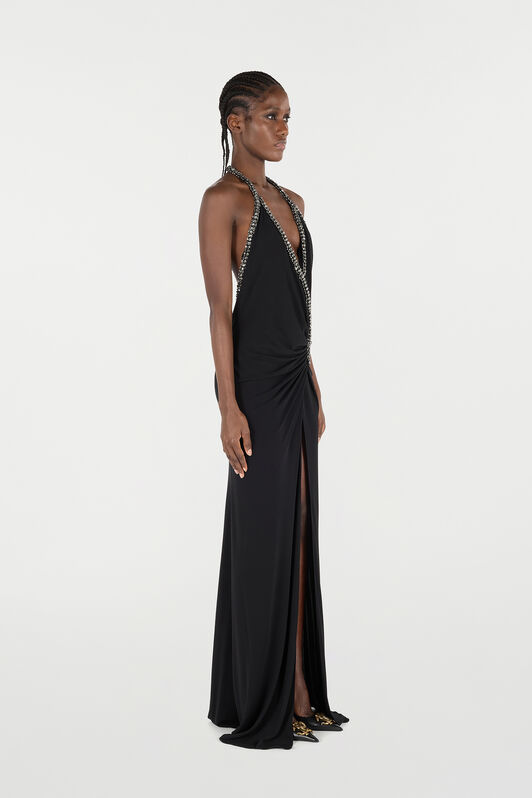 RC Long Dress with Rhinestones RC Long Dress with Rhinestones Black VQR103-JE034