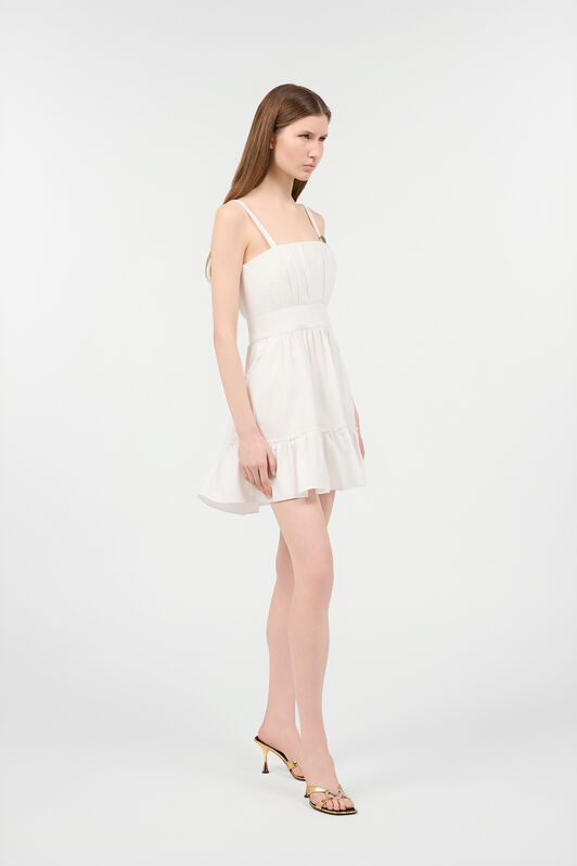 RC Dress With Metallic Mirror Snake Monogram White VKT106-CH033
