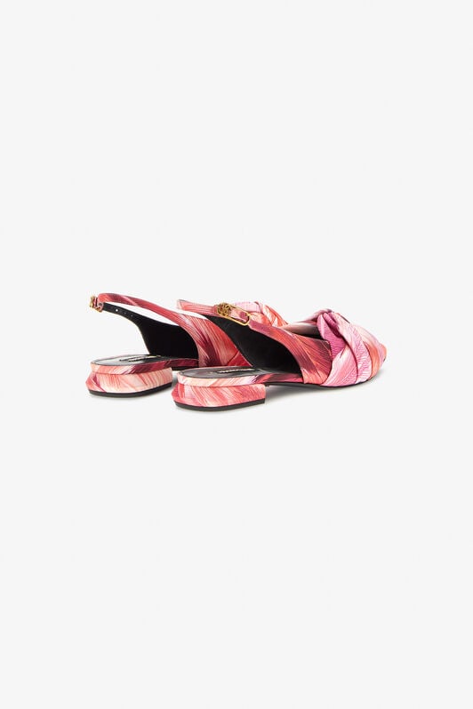 RC Le Pettegole Slingback with Plumage print Fuchsia SWS100-SE380