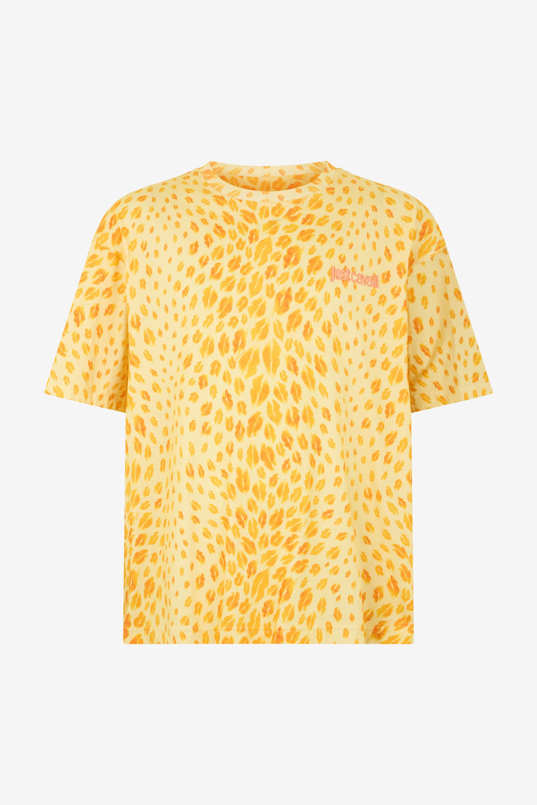 JC T-shirt mit The Jaguar Kiss-Print 644 POP CORN + 582 A WFT050-WF080